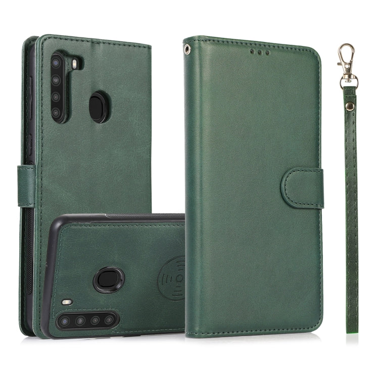 Calf Texture 2 in 1 Detachable Magnetic Back Cover Horizontal Flip Leather Case with Holder & Card Slots & Wallet & Photo Frame, For Samsung Galaxy A11 / M11, For Samsung Galaxy A21, For Samsung Galaxy A21s, For Samsung Galaxy A32, For Samsung Galaxy A...