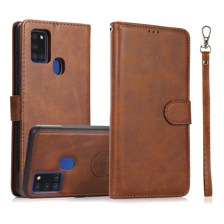 Calf Texture 2 in 1 Detachable Magnetic Back Cover Horizontal Flip Leather Case with Holder & Card Slots & Wallet & Photo Frame, For Samsung Galaxy A11 / M11, For Samsung Galaxy A21, For Samsung Galaxy A21s, For Samsung Galaxy A32, For Samsung Galaxy A...