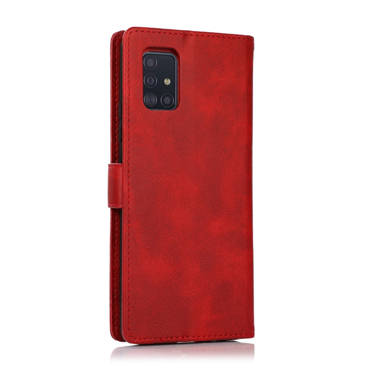 Calf Texture 2 in 1 Detachable Magnetic Back Cover Horizontal Flip Leather Case with Holder & Card Slots & Wallet & Photo Frame, For Samsung Galaxy A51 5G, For Samsung Galaxy A52 5G / 4G, For Samsung Galaxy A70, For Samsung Galaxy A71������������������...