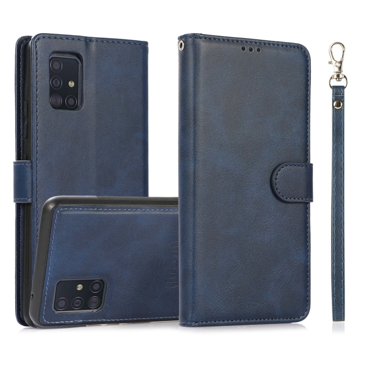 Calf Texture 2 in 1 Detachable Magnetic Back Cover Horizontal Flip Leather Case with Holder & Card Slots & Wallet & Photo Frame, For Samsung Galaxy A51 5G, For Samsung Galaxy A52 5G / 4G, For Samsung Galaxy A70, For Samsung Galaxy A71������������������...