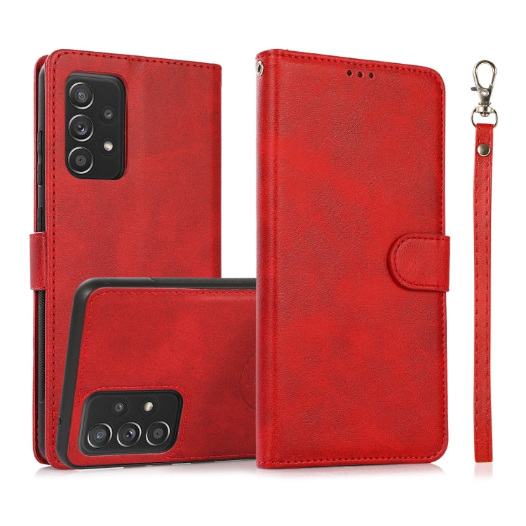 Calf Texture 2 in 1 Detachable Magnetic Back Cover Horizontal Flip Leather Case with Holder & Card Slots & Wallet & Photo Frame, For Samsung Galaxy A51 5G, For Samsung Galaxy A52 5G / 4G, For Samsung Galaxy A70, For Samsung Galaxy A71������������������...