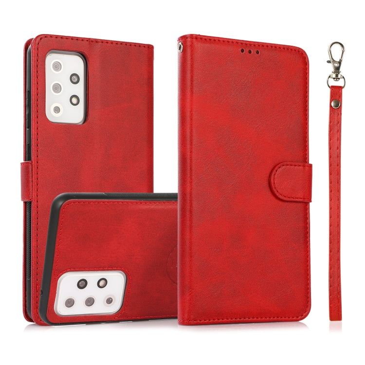 Calf Texture 2 in 1 Detachable Magnetic Back Cover Horizontal Flip Leather Case with Holder & Card Slots & Wallet & Photo Frame, For Samsung Galaxy A51 5G, For Samsung Galaxy A52 5G / 4G, For Samsung Galaxy A70, For Samsung Galaxy A71������������������...