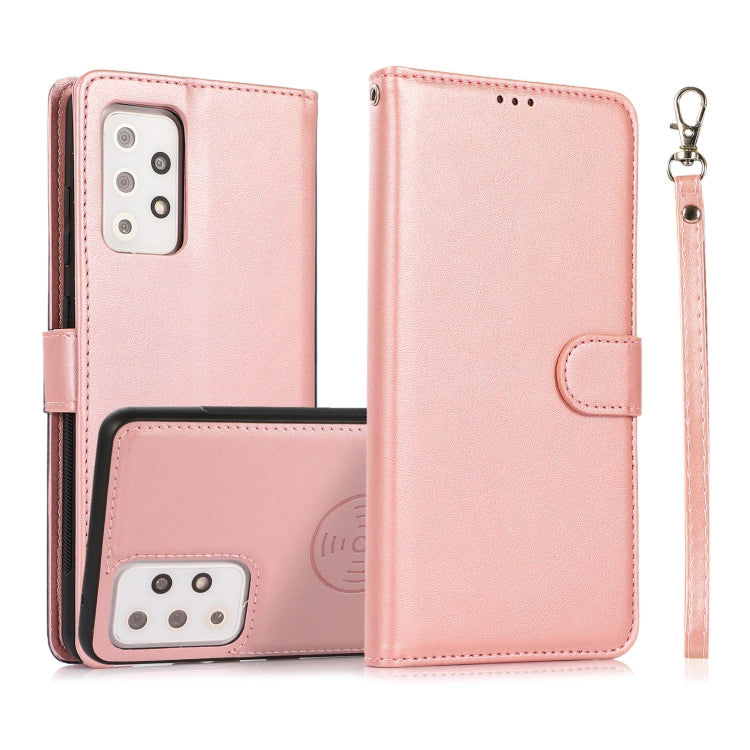Calf Texture 2 in 1 Detachable Magnetic Back Cover Horizontal Flip Leather Case with Holder & Card Slots & Wallet & Photo Frame, For Samsung Galaxy A51 5G, For Samsung Galaxy A52 5G / 4G, For Samsung Galaxy A70, For Samsung Galaxy A71������������������...