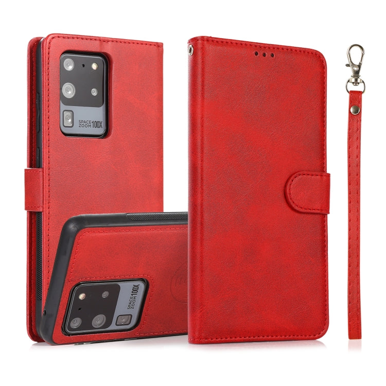 Calf Texture 2 in 1 Detachable Magnetic Back Cover Horizontal Flip Leather Case with Holder & Card Slots & Wallet & Photo Frame, For Samsung Galaxy S20 FE, For Samsung Galaxy S20 Ultra, For Samsung Galaxy S21 Ultra 5G, For Samsung Galaxy S21+ 5G�������...