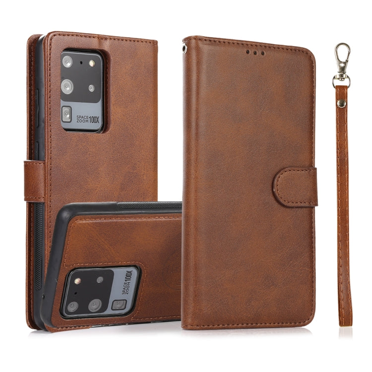 Calf Texture 2 in 1 Detachable Magnetic Back Cover Horizontal Flip Leather Case with Holder & Card Slots & Wallet & Photo Frame, For Samsung Galaxy S20 FE, For Samsung Galaxy S20 Ultra, For Samsung Galaxy S21 Ultra 5G, For Samsung Galaxy S21+ 5G�������...