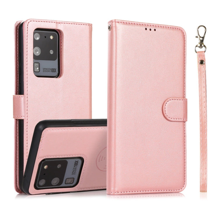 Calf Texture 2 in 1 Detachable Magnetic Back Cover Horizontal Flip Leather Case with Holder & Card Slots & Wallet & Photo Frame, For Samsung Galaxy S20 FE, For Samsung Galaxy S20 Ultra, For Samsung Galaxy S21 Ultra 5G, For Samsung Galaxy S21+ 5G�������...