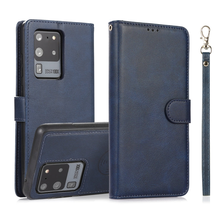 Calf Texture 2 in 1 Detachable Magnetic Back Cover Horizontal Flip Leather Case with Holder & Card Slots & Wallet & Photo Frame, For Samsung Galaxy S20 FE, For Samsung Galaxy S20 Ultra, For Samsung Galaxy S21 Ultra 5G, For Samsung Galaxy S21+ 5G�������...