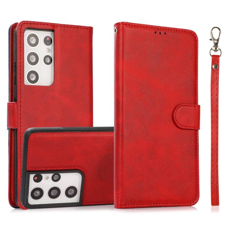 Calf Texture 2 in 1 Detachable Magnetic Back Cover Horizontal Flip Leather Case with Holder & Card Slots & Wallet & Photo Frame, For Samsung Galaxy S20 FE, For Samsung Galaxy S20 Ultra, For Samsung Galaxy S21 Ultra 5G, For Samsung Galaxy S21+ 5G�������...