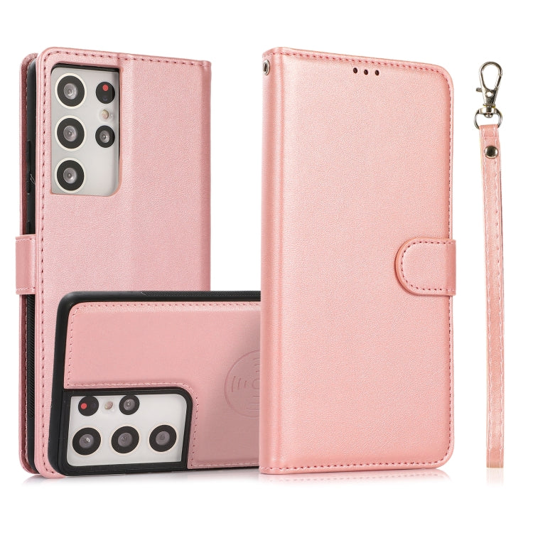 Calf Texture 2 in 1 Detachable Magnetic Back Cover Horizontal Flip Leather Case with Holder & Card Slots & Wallet & Photo Frame, For Samsung Galaxy S20 FE, For Samsung Galaxy S20 Ultra, For Samsung Galaxy S21 Ultra 5G, For Samsung Galaxy S21+ 5G�������...