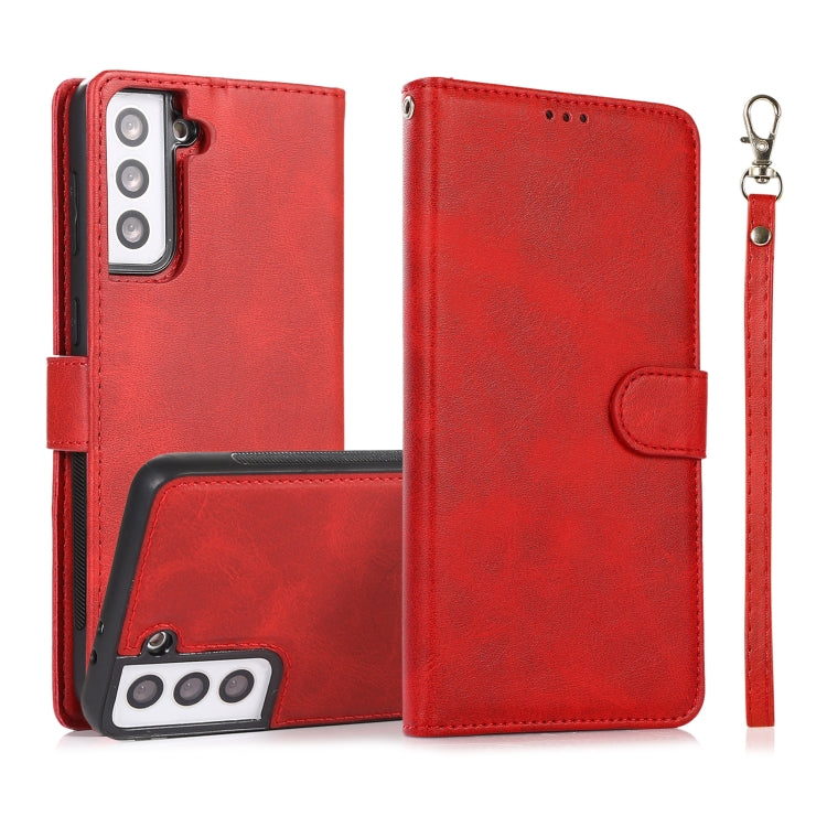 Calf Texture 2 in 1 Detachable Magnetic Back Cover Horizontal Flip Leather Case with Holder & Card Slots & Wallet & Photo Frame, For Samsung Galaxy S20 FE, For Samsung Galaxy S20 Ultra, For Samsung Galaxy S21 Ultra 5G, For Samsung Galaxy S21+ 5G�������...
