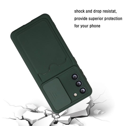 Sliding Camera Cover Design TPU Protective Case with Card Slot, For Samsung Galaxy A42, For Samsung Galaxy A51 4G, For Samsung Galaxy A52 5G / 4G, For Samsung Galaxy A71 4G, For Samsung Galaxy A72 5G / 4G, For Samsung Galaxy S21 5G���������������������...