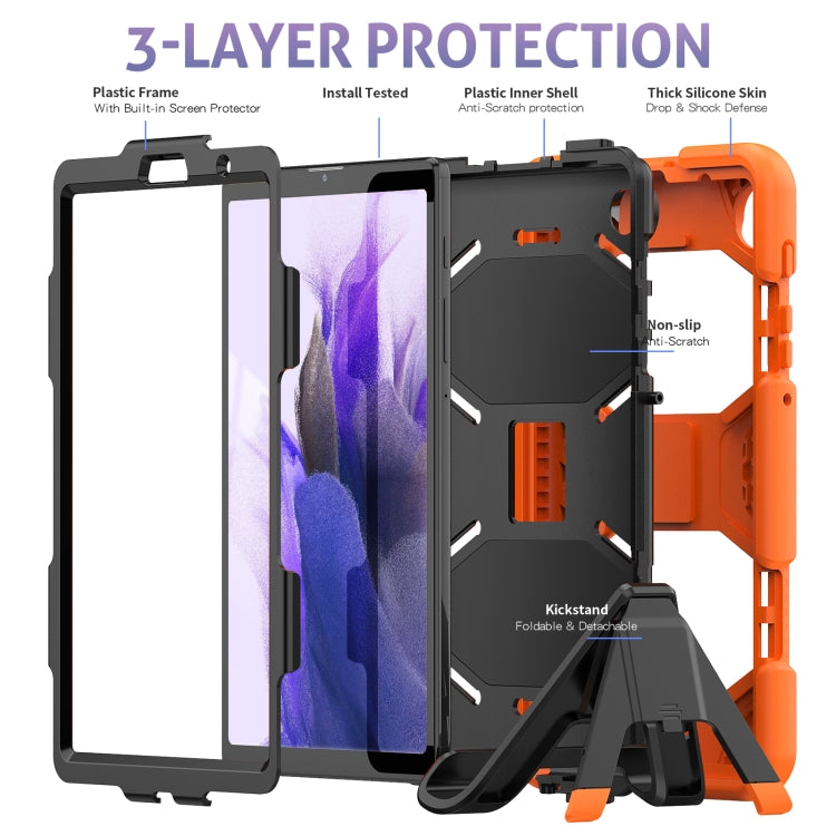 Shockproof Colorful Silicon + PC Protective Case with Holder & Pen Slot