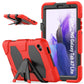 Shockproof Colorful Silicon + PC Protective Case with Holder & Pen Slot