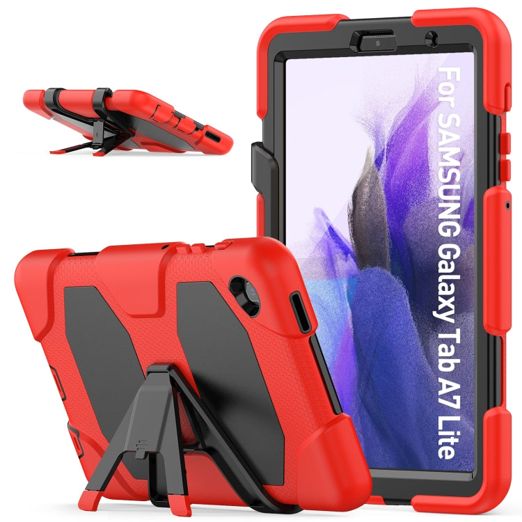 Shockproof Colorful Silicon + PC Protective Case with Holder & Pen Slot