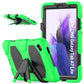 Shockproof Colorful Silicon + PC Protective Case with Holder & Pen Slot