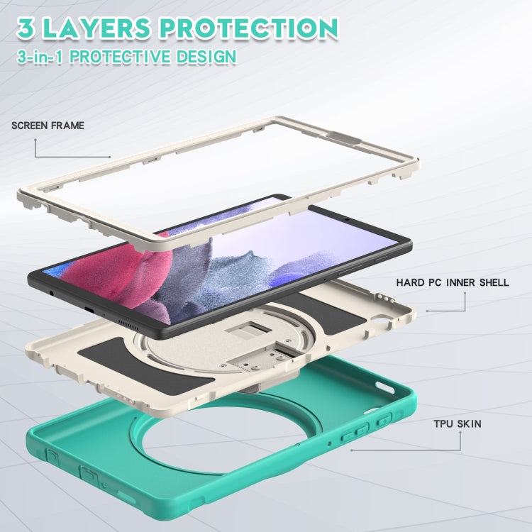 360 Degree Rotation PC + TPU Protective Case with Holder & Hand-strap, For Samsung Galaxy A7 Lite T220 / T225