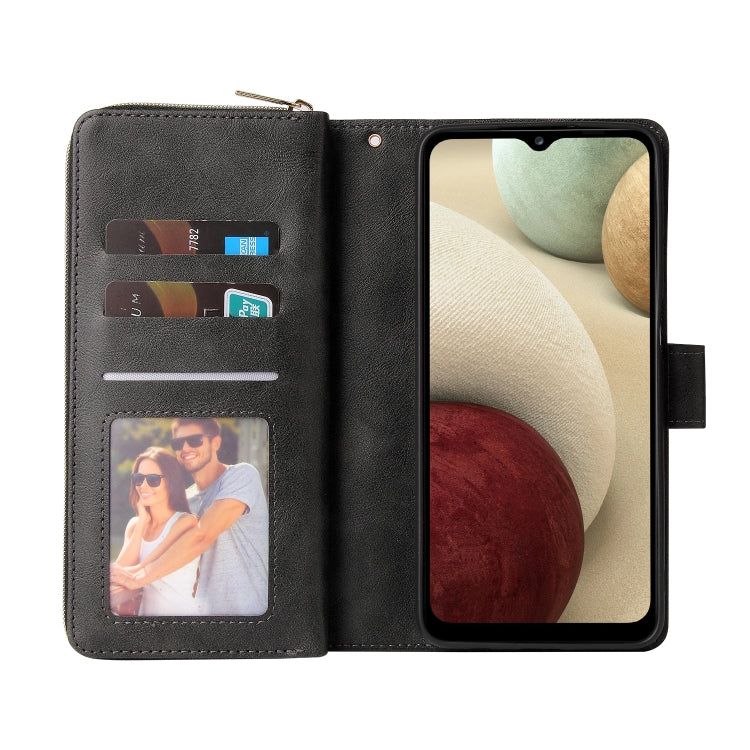 Zipper Wallet Bag Horizontal Flip PU Leather Case with Holder & 9 Card Slots & Wallet & Lanyard & Photo Frame, For Samsung Galaxy A12 5G, For Samsung Galaxy A52 5G, For Samsung Galaxy A72 5G, For Samsung Galaxy S21, For Samsung Galaxy S21 FE�����������...
