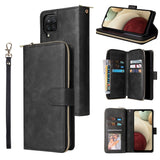 Zipper Wallet Bag Horizontal Flip PU Leather Case with Holder & 9 Card Slots & Wallet & Lanyard & Photo Frame, For Samsung Galaxy A12 5G, For Samsung Galaxy A52 5G, For Samsung Galaxy A72 5G, For Samsung Galaxy S21, For Samsung Galaxy S21 FE�����������...