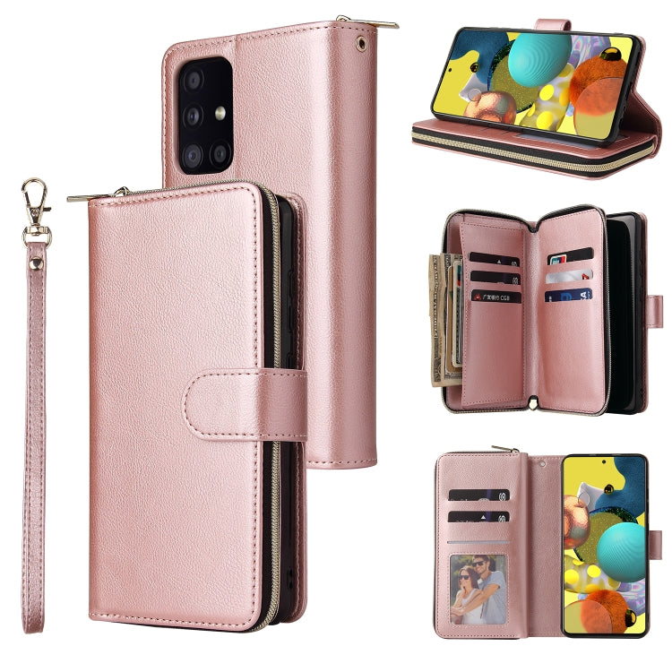 Zipper Wallet Bag Horizontal Flip PU Leather Case with Holder & 9 Card Slots & Wallet & Lanyard & Photo Frame, For Samsung Galaxy A12 5G, For Samsung Galaxy A52 5G, For Samsung Galaxy A72 5G, For Samsung Galaxy S21, For Samsung Galaxy S21 FE�����������...