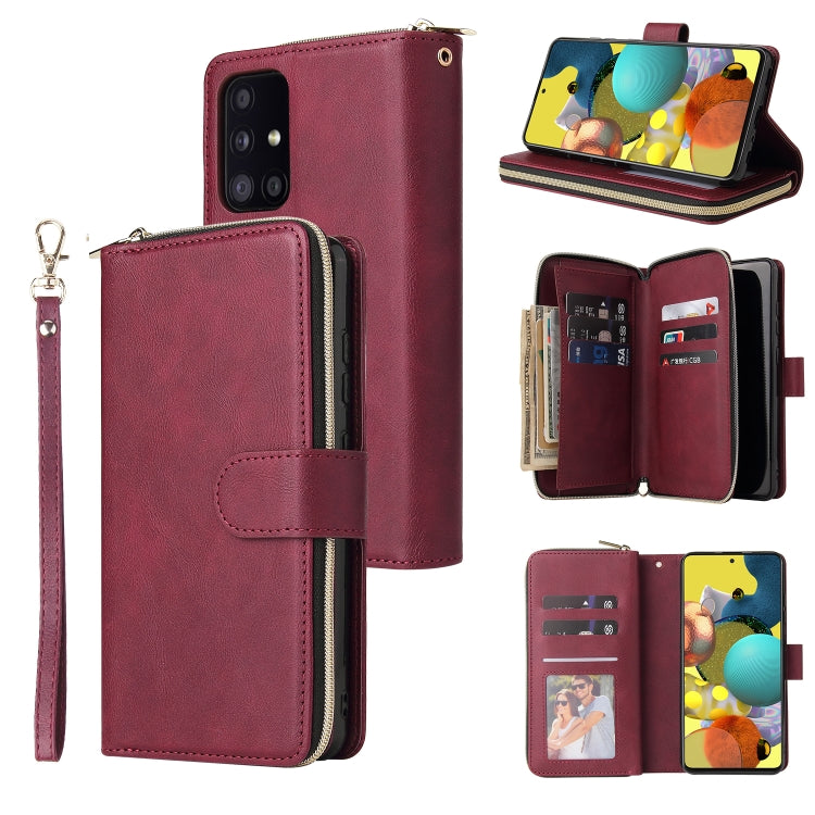 Zipper Wallet Bag Horizontal Flip PU Leather Case with Holder & 9 Card Slots & Wallet & Lanyard & Photo Frame, For Samsung Galaxy A12 5G, For Samsung Galaxy A52 5G, For Samsung Galaxy A72 5G, For Samsung Galaxy S21, For Samsung Galaxy S21 FE�����������...
