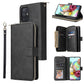 Zipper Wallet Bag Horizontal Flip PU Leather Case with Holder & 9 Card Slots & Wallet & Lanyard & Photo Frame, For Samsung Galaxy A12 5G, For Samsung Galaxy A52 5G, For Samsung Galaxy A72 5G, For Samsung Galaxy S21, For Samsung Galaxy S21 FE�����������...