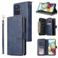 Zipper Wallet Bag Horizontal Flip PU Leather Case with Holder & 9 Card Slots & Wallet & Lanyard & Photo Frame, For Samsung Galaxy A12 5G, For Samsung Galaxy A52 5G, For Samsung Galaxy A72 5G, For Samsung Galaxy S21, For Samsung Galaxy S21 FE�����������...