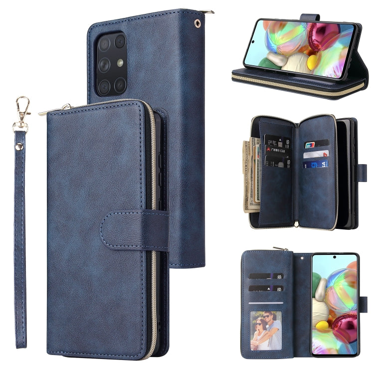 Zipper Wallet Bag Horizontal Flip PU Leather Case with Holder & 9 Card Slots & Wallet & Lanyard & Photo Frame, For Samsung Galaxy A12 5G, For Samsung Galaxy A52 5G, For Samsung Galaxy A72 5G, For Samsung Galaxy S21, For Samsung Galaxy S21 FE�����������...