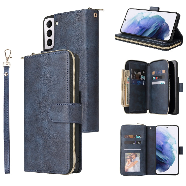 Zipper Wallet Bag Horizontal Flip PU Leather Case with Holder & 9 Card Slots & Wallet & Lanyard & Photo Frame, For Samsung Galaxy A12 5G, For Samsung Galaxy A52 5G, For Samsung Galaxy A72 5G, For Samsung Galaxy S21, For Samsung Galaxy S21 FE�����������...