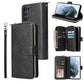 Zipper Wallet Bag Horizontal Flip PU Leather Case with Holder & 9 Card Slots & Wallet & Lanyard & Photo Frame, For Samsung Galaxy A12 5G, For Samsung Galaxy A52 5G, For Samsung Galaxy A72 5G, For Samsung Galaxy S21, For Samsung Galaxy S21 FE�����������...