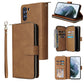 Zipper Wallet Bag Horizontal Flip PU Leather Case with Holder & 9 Card Slots & Wallet & Lanyard & Photo Frame, For Samsung Galaxy A12 5G, For Samsung Galaxy A52 5G, For Samsung Galaxy A72 5G, For Samsung Galaxy S21, For Samsung Galaxy S21 FE�����������...
