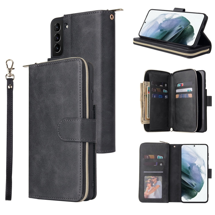 Zipper Wallet Bag Horizontal Flip PU Leather Case with Holder & 9 Card Slots & Wallet & Lanyard & Photo Frame, For Samsung Galaxy A12 5G, For Samsung Galaxy A52 5G, For Samsung Galaxy A72 5G, For Samsung Galaxy S21, For Samsung Galaxy S21 FE�����������...