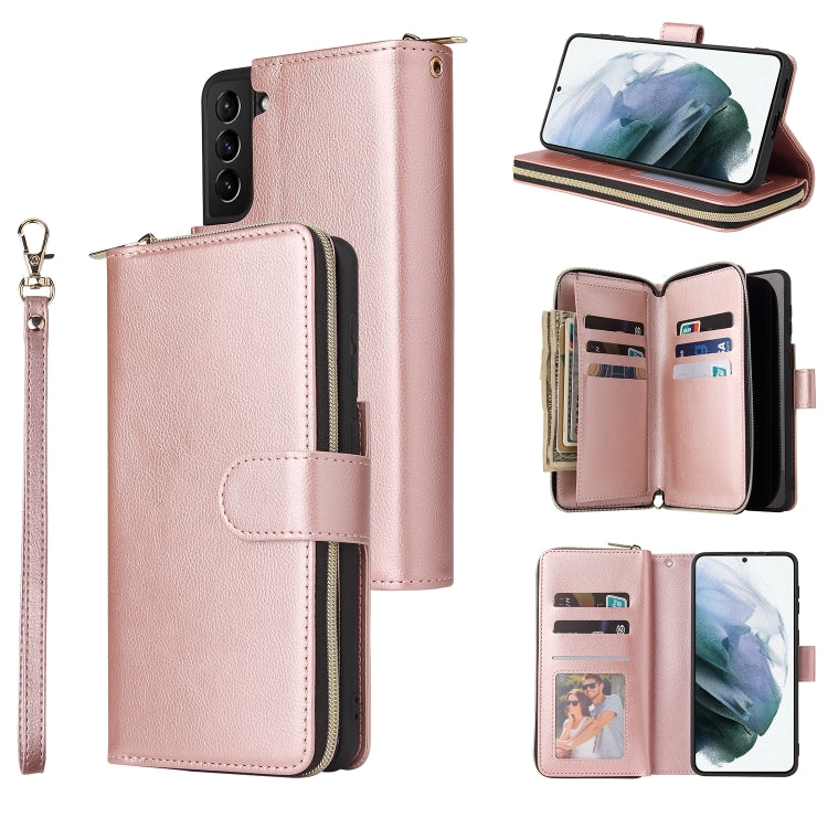 Zipper Wallet Bag Horizontal Flip PU Leather Case with Holder & 9 Card Slots & Wallet & Lanyard & Photo Frame, For Samsung Galaxy A12 5G, For Samsung Galaxy A52 5G, For Samsung Galaxy A72 5G, For Samsung Galaxy S21, For Samsung Galaxy S21 FE�����������...