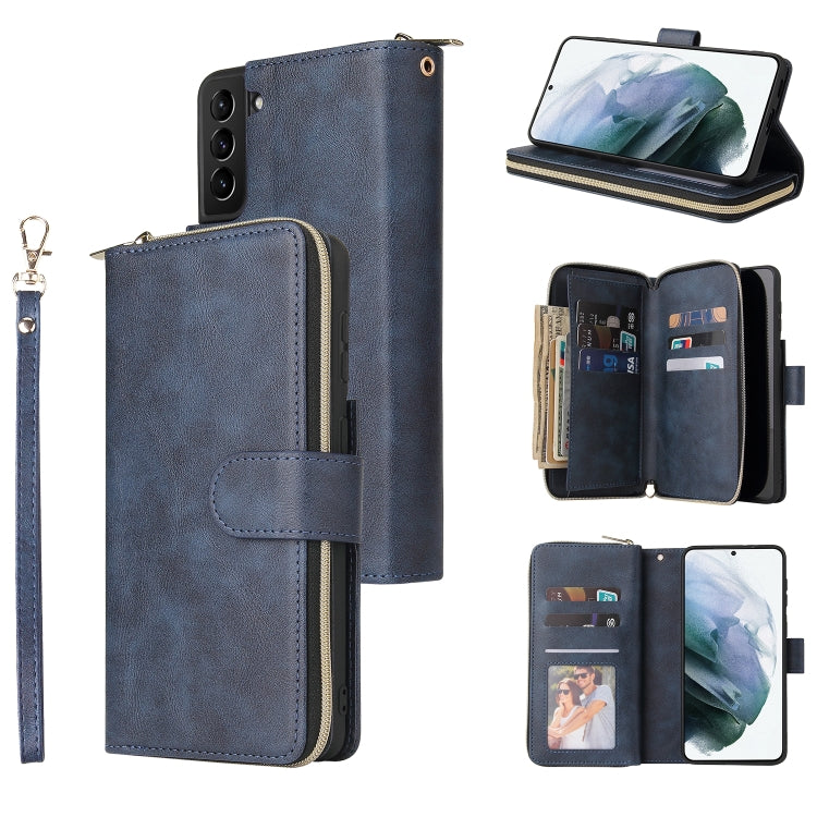 Zipper Wallet Bag Horizontal Flip PU Leather Case with Holder & 9 Card Slots & Wallet & Lanyard & Photo Frame, For Samsung Galaxy A12 5G, For Samsung Galaxy A52 5G, For Samsung Galaxy A72 5G, For Samsung Galaxy S21, For Samsung Galaxy S21 FE�����������...