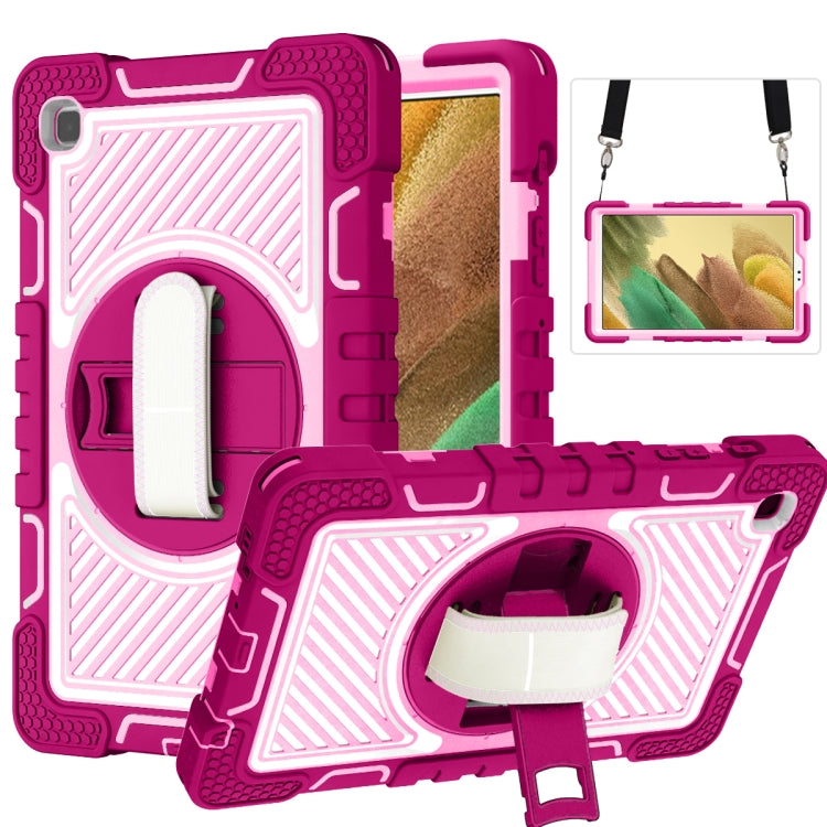 360 Degree Rotation Contrast Color Shockproof Silicone + PC Case with Holder & Hand Grip Strap & Shoulder Strap, For iPad 9.7 2018 / 2017, For iPad 10.2 2021 / 2020 / 2019, For iPad 10.9 / Pro 11 2020 / 2021 / 2018��������������������������������������...