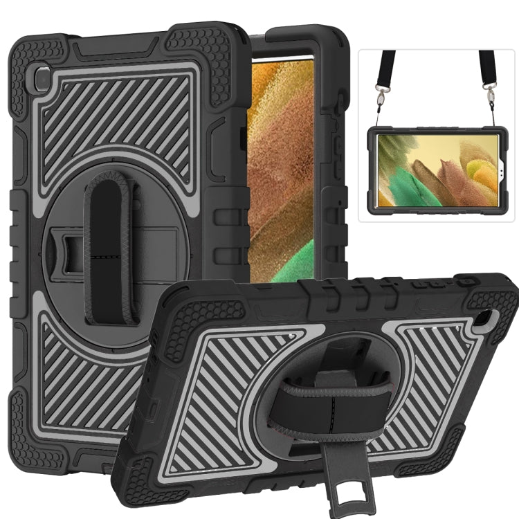 360 Degree Rotation Contrast Color Shockproof Silicone + PC Case with Holder & Hand Grip Strap & Shoulder Strap, For iPad 9.7 2018 / 2017, For iPad 10.2 2021 / 2020 / 2019, For iPad 10.9 / Pro 11 2020 / 2021 / 2018��������������������������������������...