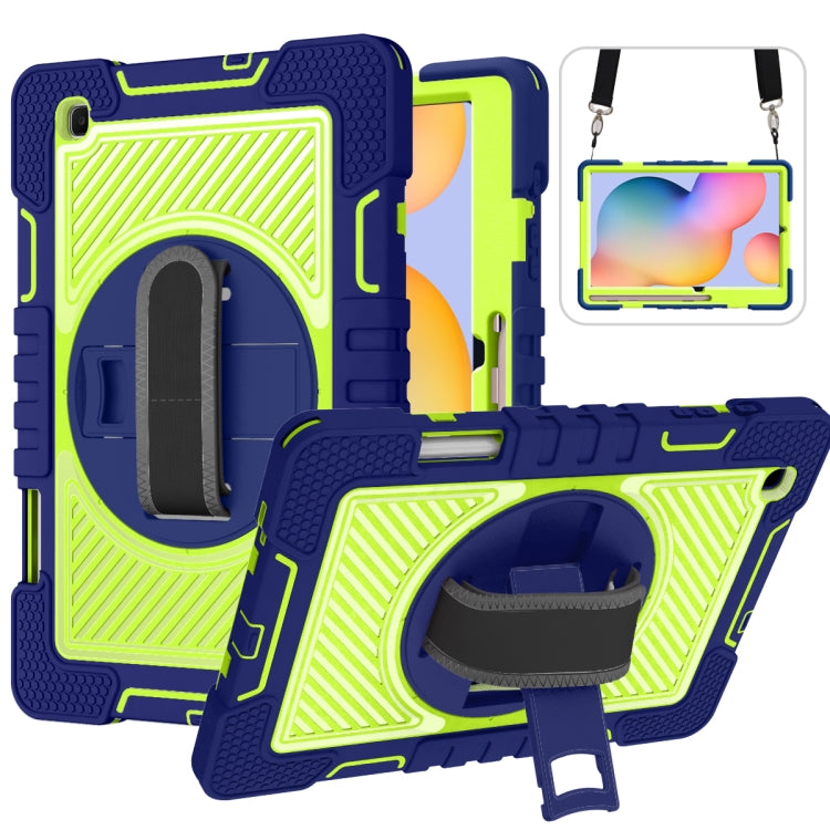 360 Degree Rotation Contrast Color Shockproof Silicone + PC Case with Holder & Hand Grip Strap & Shoulder Strap, For iPad 9.7 2018 / 2017, For iPad 10.2 2021 / 2020 / 2019, For iPad 10.9 / Pro 11 2020 / 2021 / 2018��������������������������������������...