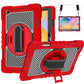 360 Degree Rotation Contrast Color Shockproof Silicone + PC Case with Holder & Hand Grip Strap & Shoulder Strap, For iPad 9.7 2018 / 2017, For iPad 10.2 2021 / 2020 / 2019, For iPad 10.9 / Pro 11 2020 / 2021 / 2018��������������������������������������...