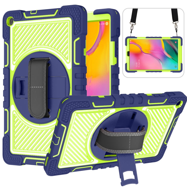 360 Degree Rotation Contrast Color Shockproof Silicone + PC Case with Holder & Hand Grip Strap & Shoulder Strap, For iPad 9.7 2018 / 2017, For iPad 10.2 2021 / 2020 / 2019, For iPad 10.9 / Pro 11 2020 / 2021 / 2018��������������������������������������...