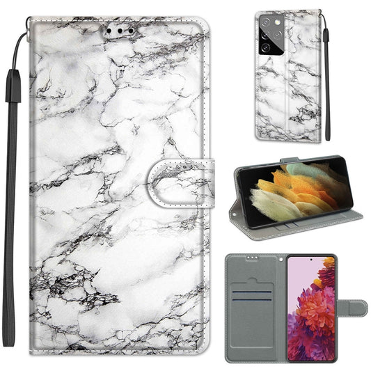 Voltage Colored Drawing Magnetic Clasp Horizontal Flip PU Leather Case with Holder & Card Slots