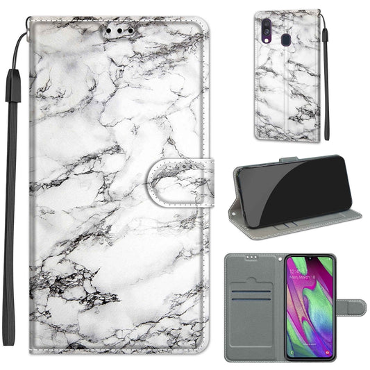 Voltage Colored Drawing Magnetic Clasp Horizontal Flip PU Leather Case with Holder & Card Slots