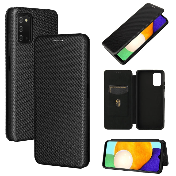 Carbon Fiber Texture Magnetic Horizontal Flip TPU + PC + PU Leather Case with Card Slot, For Nokia C1 Plus, For Samsung Galaxy A03s, For UMIDIGI A11
