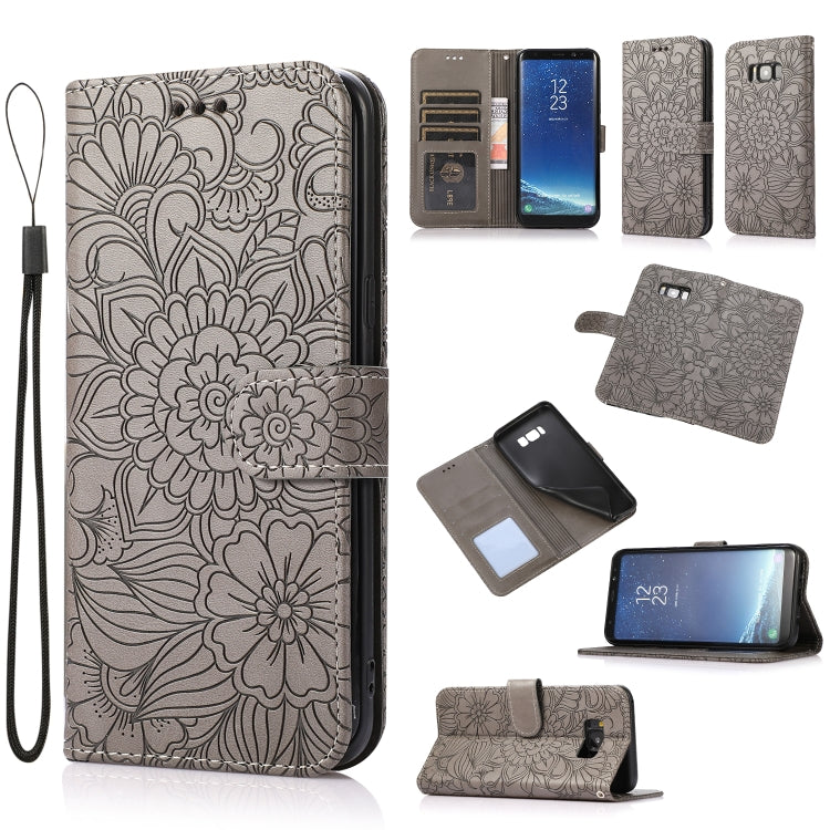 Skin Feel Embossed Sunflower Horizontal Flip Leather Case with Holder & Card Slots & Wallet & Lanyard, For Samsung Galaxy S8+, For Samsung Galaxy A12, For Samsung Galaxy A42 5G, For Samsung Galaxy A32 4G, For Samsung Galaxy A32 5G, For Samsung Galaxy A...