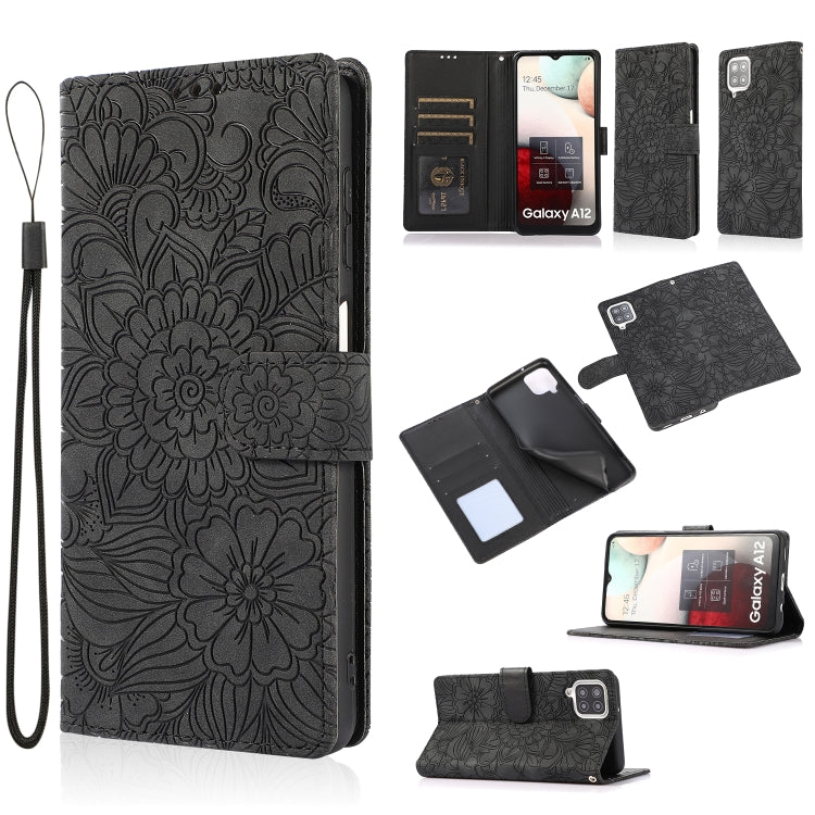 Skin Feel Embossed Sunflower Horizontal Flip Leather Case with Holder & Card Slots & Wallet & Lanyard, For Samsung Galaxy S8+, For Samsung Galaxy A12, For Samsung Galaxy A42 5G, For Samsung Galaxy A32 4G, For Samsung Galaxy A32 5G, For Samsung Galaxy A...