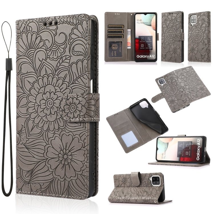 Skin Feel Embossed Sunflower Horizontal Flip Leather Case with Holder & Card Slots & Wallet & Lanyard, For Samsung Galaxy S8+, For Samsung Galaxy A12, For Samsung Galaxy A42 5G, For Samsung Galaxy A32 4G, For Samsung Galaxy A32 5G, For Samsung Galaxy A...