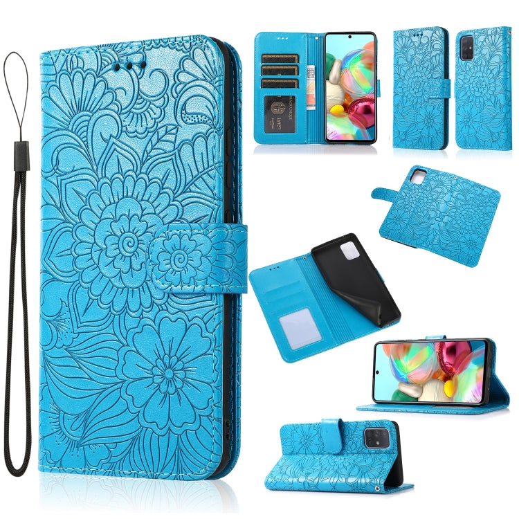 Skin Feel Embossed Sunflower Horizontal Flip Leather Case with Holder & Card Slots & Wallet & Lanyard, For Samsung Galaxy S8+, For Samsung Galaxy A12, For Samsung Galaxy A42 5G, For Samsung Galaxy A32 4G, For Samsung Galaxy A32 5G, For Samsung Galaxy A...