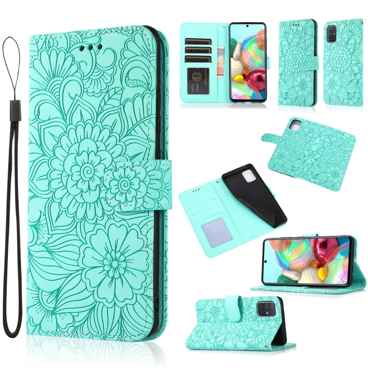 Skin Feel Embossed Sunflower Horizontal Flip Leather Case with Holder & Card Slots & Wallet & Lanyard, For Samsung Galaxy S8+, For Samsung Galaxy A12, For Samsung Galaxy A42 5G, For Samsung Galaxy A32 4G, For Samsung Galaxy A32 5G, For Samsung Galaxy A...