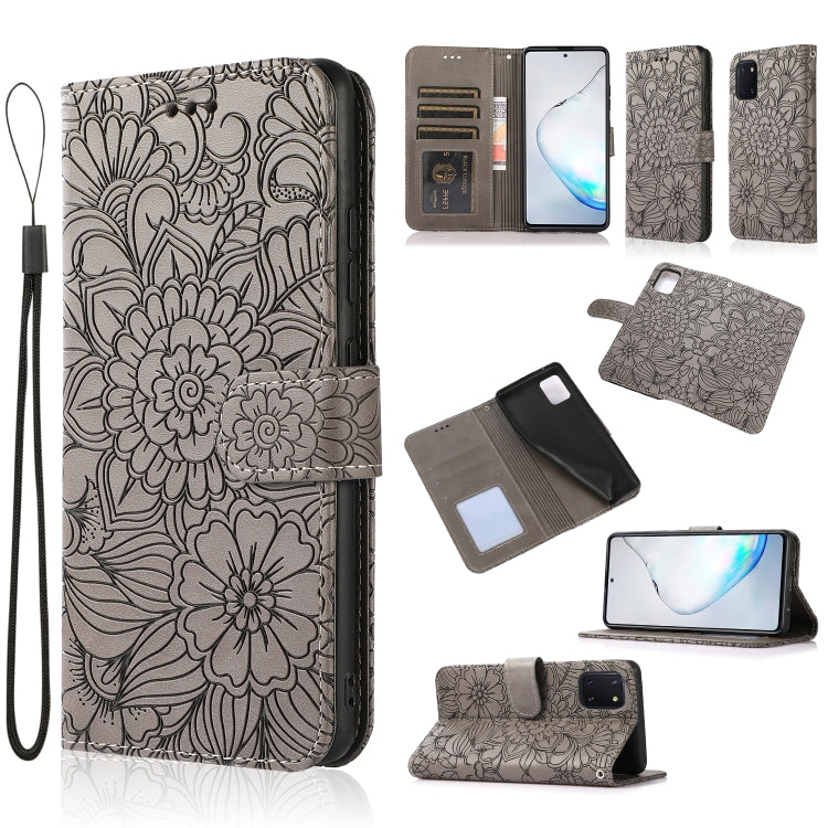 Skin Feel Embossed Sunflower Horizontal Flip Leather Case with Holder & Card Slots & Wallet & Lanyard, For Samsung Galaxy S8+, For Samsung Galaxy A12, For Samsung Galaxy A42 5G, For Samsung Galaxy A32 4G, For Samsung Galaxy A32 5G, For Samsung Galaxy A...