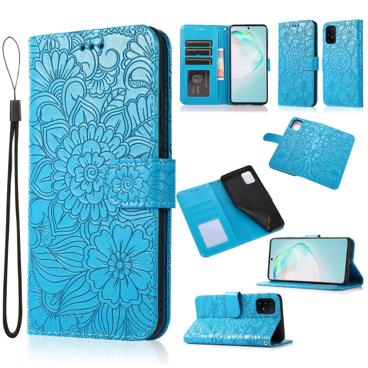 Skin Feel Embossed Sunflower Horizontal Flip Leather Case with Holder & Card Slots & Wallet & Lanyard, For Samsung Galaxy S8+, For Samsung Galaxy A12, For Samsung Galaxy A42 5G, For Samsung Galaxy A32 4G, For Samsung Galaxy A32 5G, For Samsung Galaxy A...