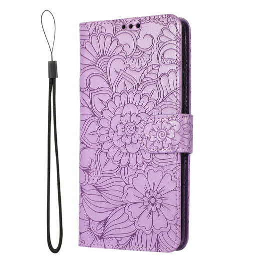 Skin Feel Embossed Sunflower Horizontal Flip Leather Case with Holder & Card Slots & Wallet & Lanyard, For Samsung Galaxy S21 5G, For Samsung Galaxy S21 FE, For Samsung Galaxy A21s, For Samsung Galaxy Note20, For Samsung Galaxy 5G / 4G�����������������...