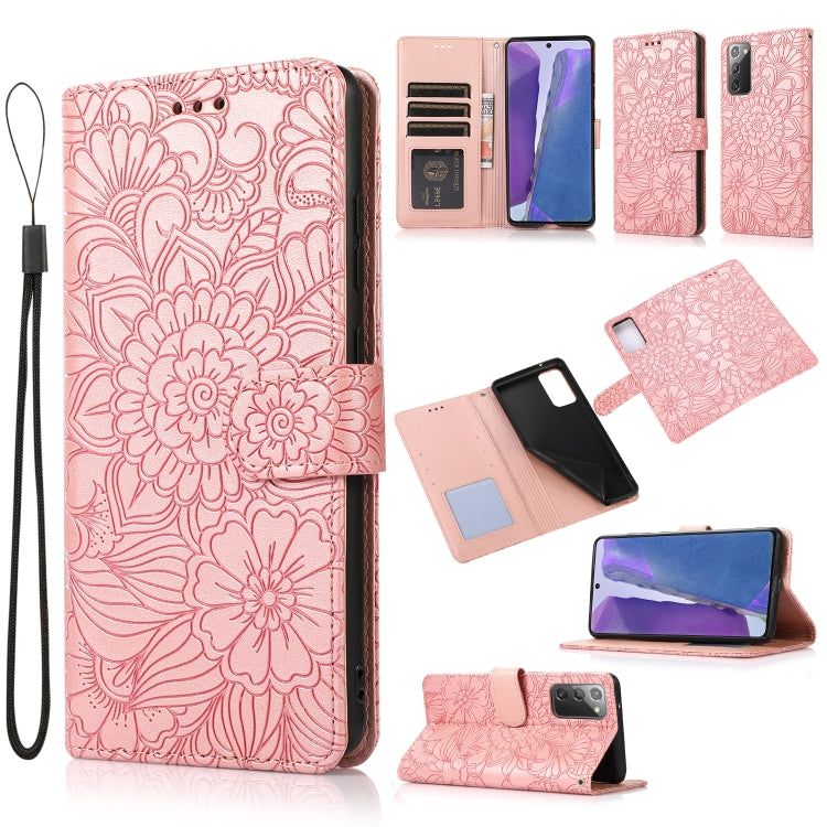 Skin Feel Embossed Sunflower Horizontal Flip Leather Case with Holder & Card Slots & Wallet & Lanyard, For Samsung Galaxy S21 5G, For Samsung Galaxy S21 FE, For Samsung Galaxy A21s, For Samsung Galaxy Note20, For Samsung Galaxy 5G / 4G�����������������...